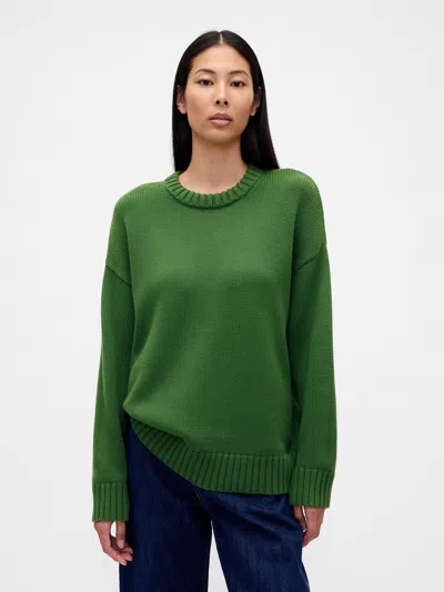 Gap 100% Cotton Oversized Sweater In Green