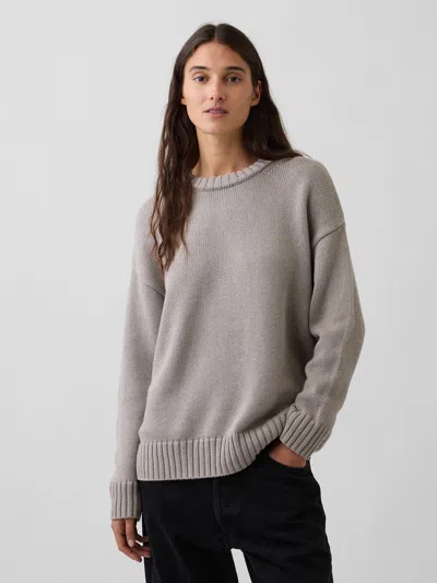 Gap 100% Cotton Oversized Sweater In Medium Cool Brown