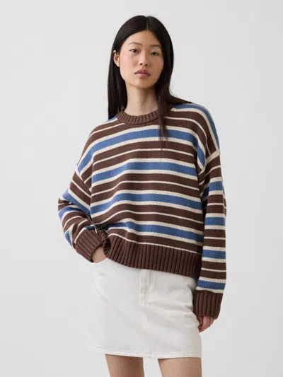Gap 100% Cotton Oversized Sweater In Multi