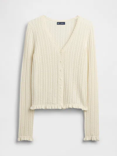 Gap 100% Cotton Pointelle Cardigan