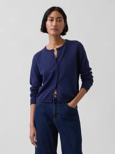 Gap 100% Cotton Relaxed Crop Cardigan Sweater
