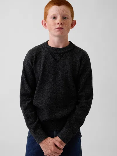 Gap Kids' 100% Cotton Relaxed Sweater In Black