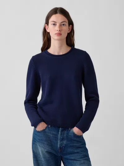 Gap 100% Cotton Rollneck Sweater In Blue