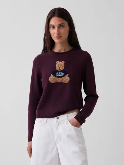 Gap 100% Cotton Rollneck Sweater In Purple