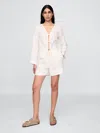 Gap 100% Linen Easy Shorts In Off White