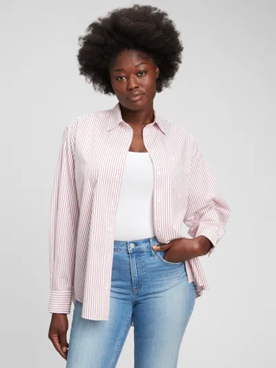 Gap 100% Organic Cotton Big Shirt In Pink