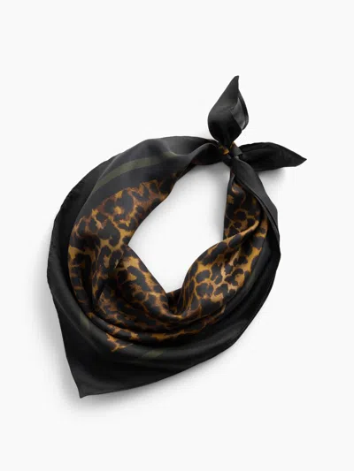 Gap 100% Silk Bandana In Animal Print