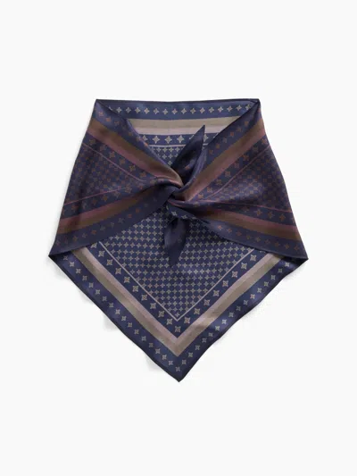 Gap 100% Silk Oversized Triangle Bandana Scarf In Blue