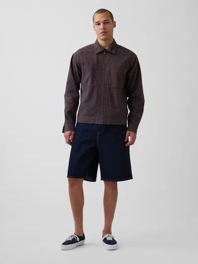 Gap 10.5" Baggy Denim Carpenter Shorts In Blue