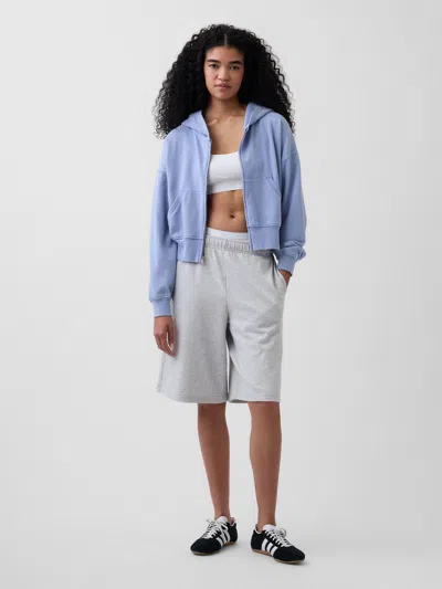 Gap 11.5" Vintagesoft Terry Longline Sweat Shorts In Gray