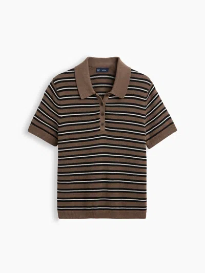 Gap 100% Cotton Stripe Polo Shirt Sweater Shirt