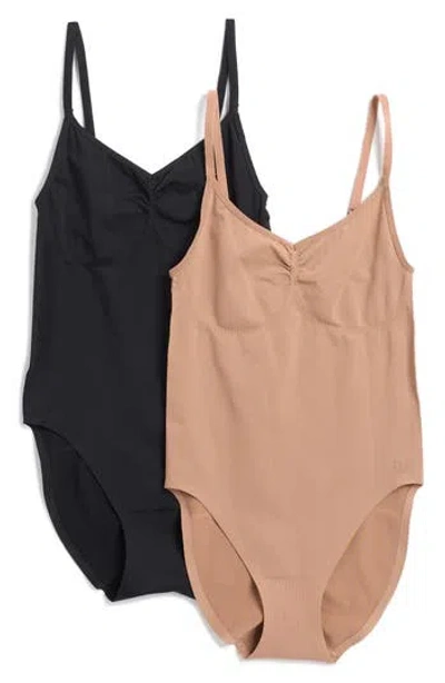 Gap 2-pack Shaping Bodysuit In Bronzed Blush