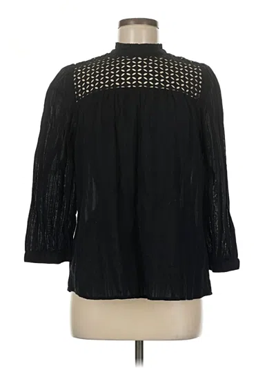 Pre-owned Gap 3/4 Sleeve Blouse In Black