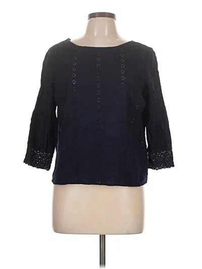 Pre-owned Gap 3/4 Sleeve Blouse In Black