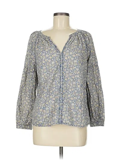 Pre-owned Gap 3/4 Sleeve Blouse In Blue