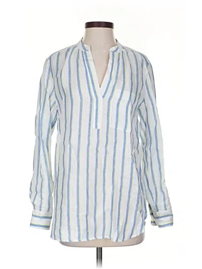 Pre-owned Gap 3/4 Sleeve Blouse In Blue