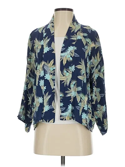 Pre-owned Gap 3/4 Sleeve Blouse In Blue