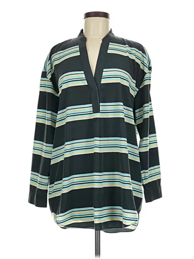 Pre-owned Gap 3/4 Sleeve Blouse In Blue