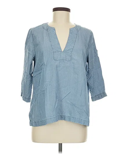 Pre-owned Gap 3/4 Sleeve Blouse In Blue