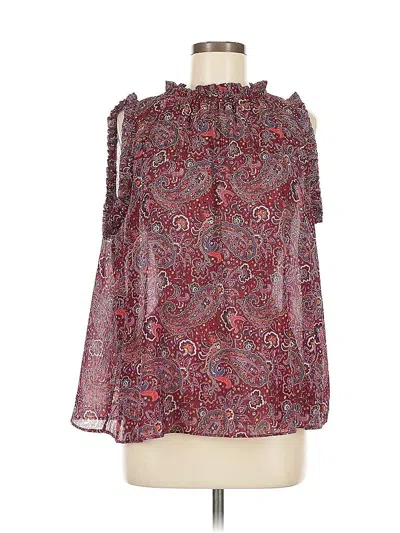 Pre-owned Gap 3/4 Sleeve Blouse In Burgundy