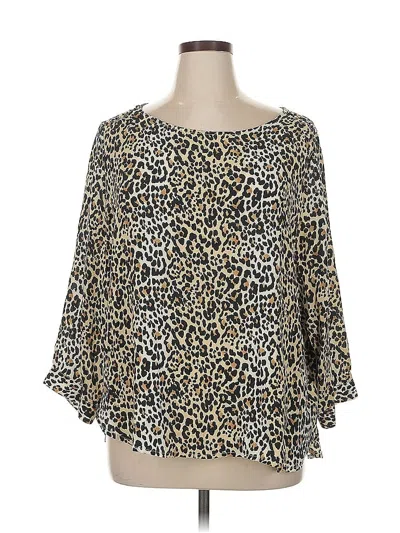 Pre-owned Gap 3/4 Sleeve Blouse In Gold