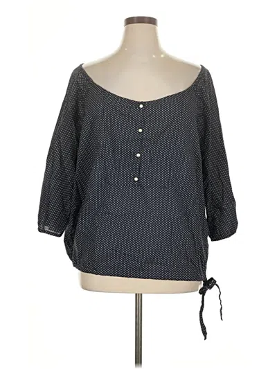 Pre-owned Gap 3/4 Sleeve Blouse In Gray