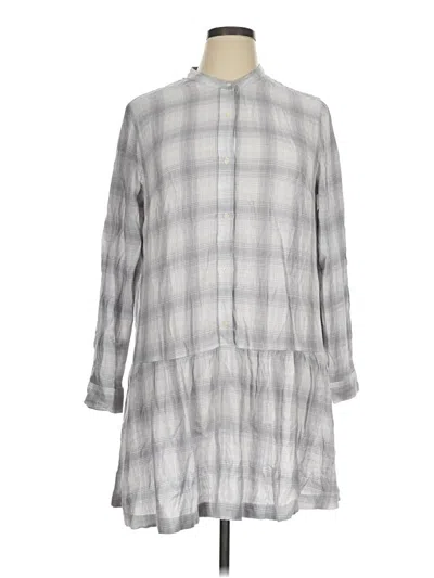 Pre-owned Gap 3/4 Sleeve Blouse In Gray