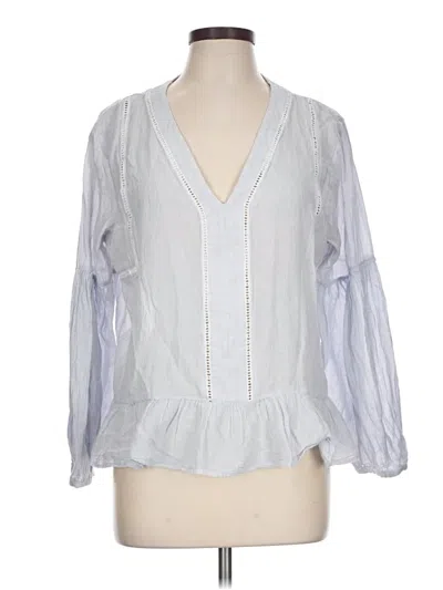 Pre-owned Gap 3/4 Sleeve Blouse In Gray