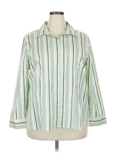 Pre-owned Gap 3/4 Sleeve Blouse In Green