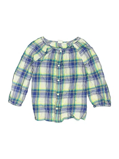 Pre-owned Gap Kids' 3/4 Sleeve Blouse In Green