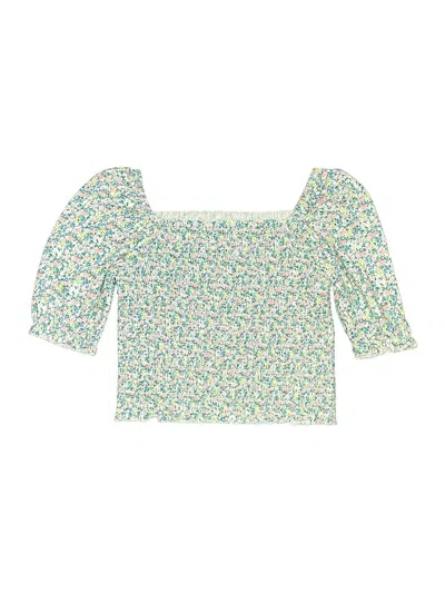 Gap Kids' 3/4 Sleeve Blouse In Green