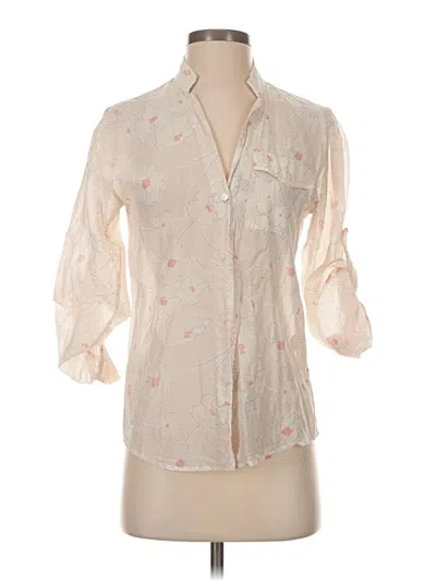 Pre-owned Gap 3/4 Sleeve Blouse In Ivory