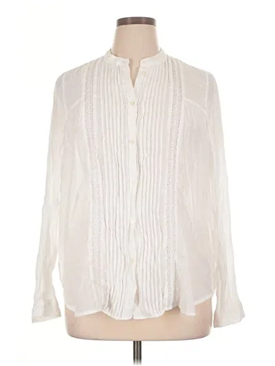 Pre-owned Gap 3/4 Sleeve Blouse In Ivory