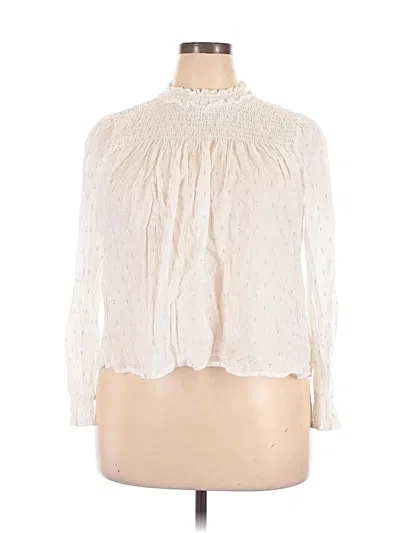 Pre-owned Gap 3/4 Sleeve Blouse In Ivory