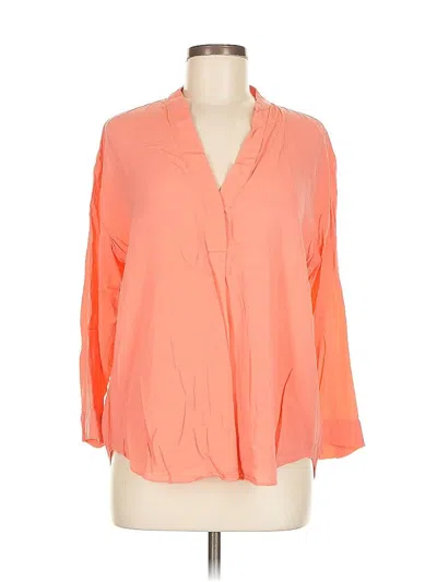 Pre-owned Gap 3/4 Sleeve Blouse In Orange