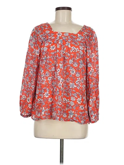 Pre-owned Gap 3/4 Sleeve Blouse In Orange