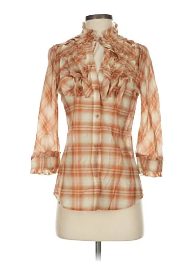 Pre-owned Gap 3/4 Sleeve Blouse In Orange