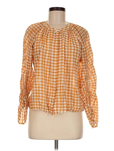 Pre-owned Gap 3/4 Sleeve Blouse In Orange