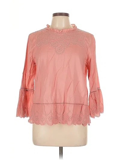 Pre-owned Gap 3/4 Sleeve Blouse In Pink