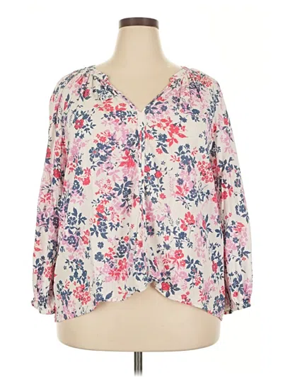 Pre-owned Gap 3/4 Sleeve Blouse In Pink
