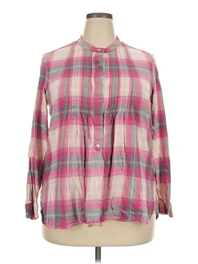 Pre-owned Gap 3/4 Sleeve Blouse In Pink
