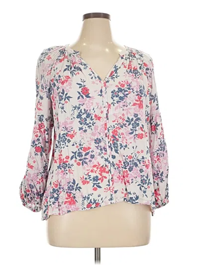 Pre-owned Gap 3/4 Sleeve Blouse In Pink