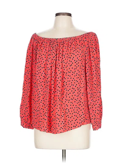 Pre-owned Gap 3/4 Sleeve Blouse In Red