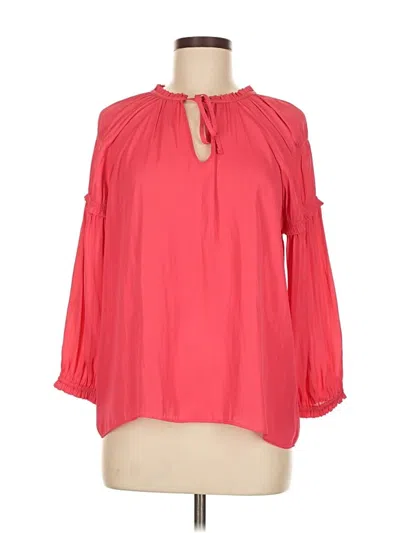 Pre-owned Gap 3/4 Sleeve Blouse In Red