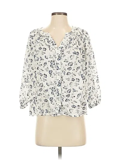 Pre-owned Gap 3/4 Sleeve Blouse In White