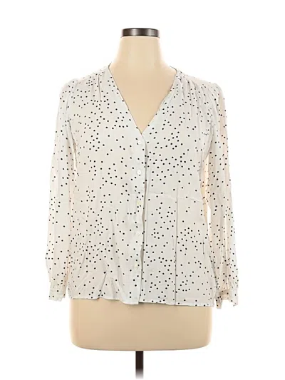 Pre-owned Gap 3/4 Sleeve Blouse In White