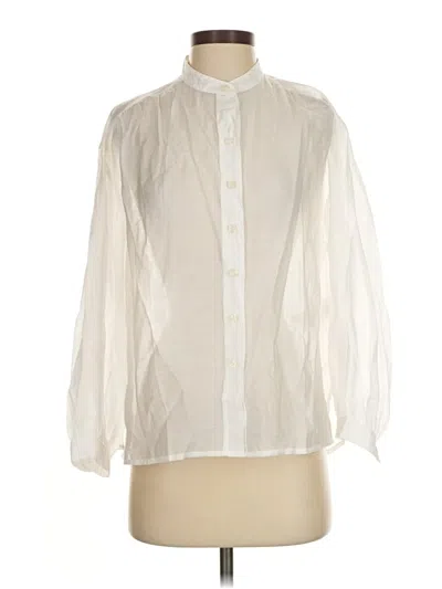 Pre-owned Gap 3/4 Sleeve Blouse In White