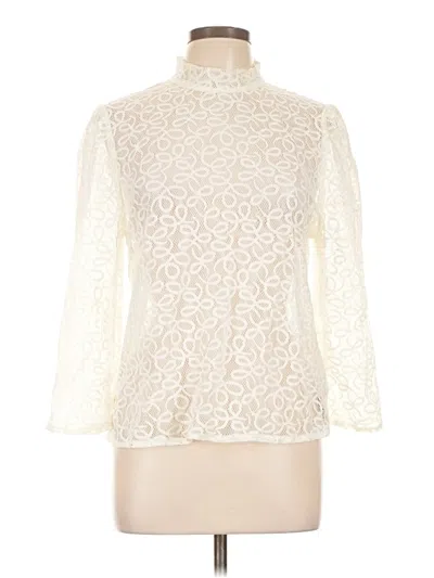 Pre-owned Gap 3/4 Sleeve Blouse In White