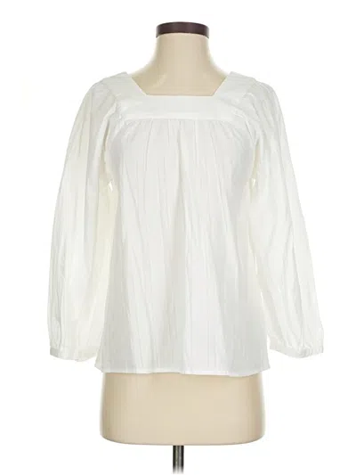 Pre-owned Gap 3/4 Sleeve Blouse In White
