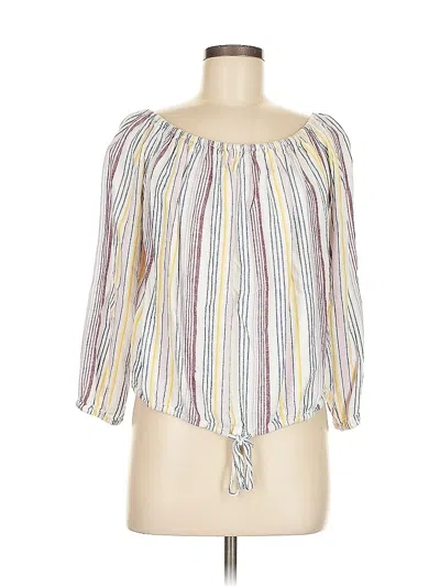 Pre-owned Gap 3/4 Sleeve Blouse In Yellow